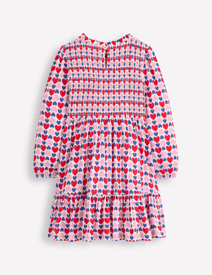 Aurora Long Sleeve Dress-Poppy Red Geo Heart-2