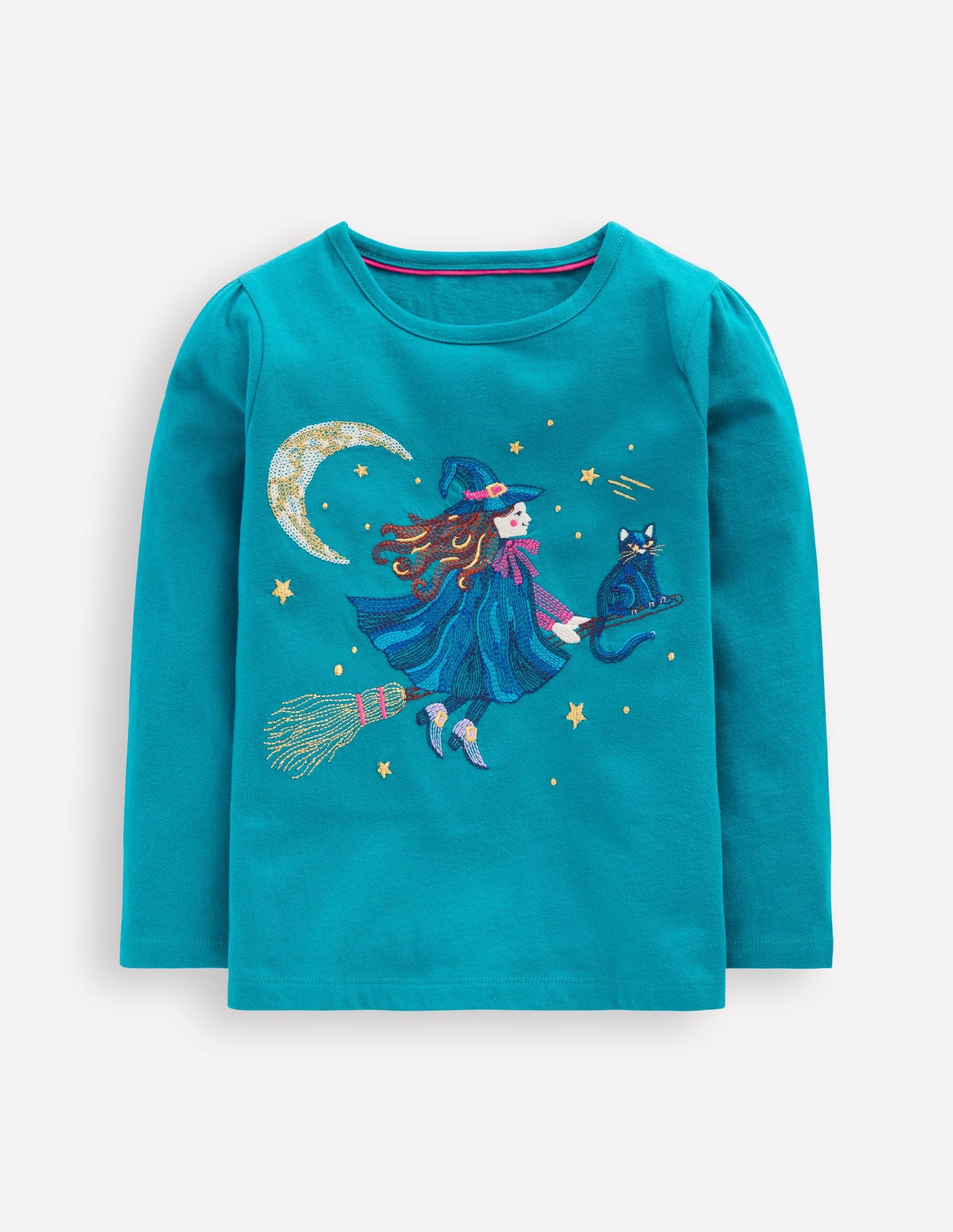Long Sleeve Superstitch Tee-Deep Sea Green Witch-1