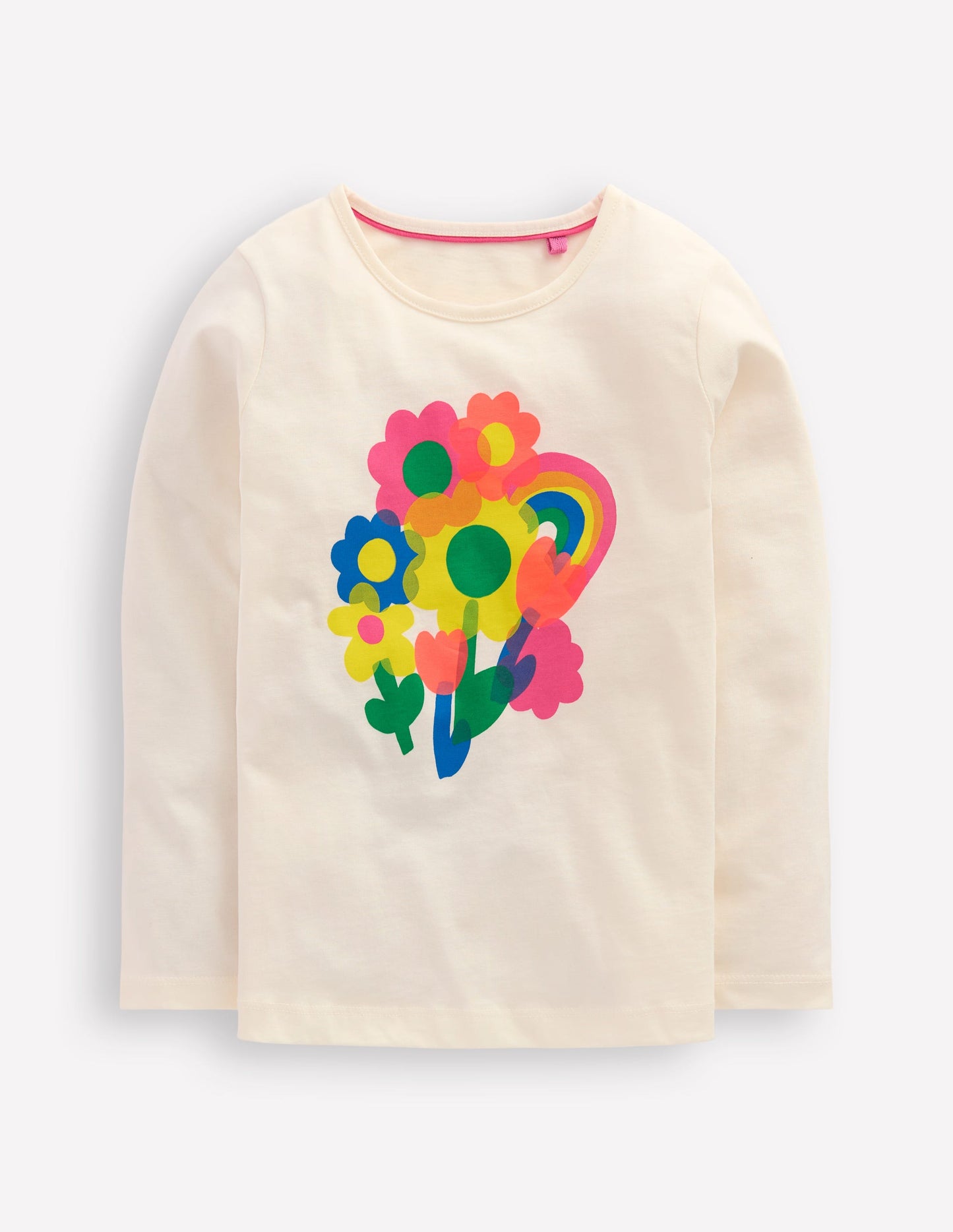 Long Sleeve Riso T-Shirt-Soft Ivory Flowers