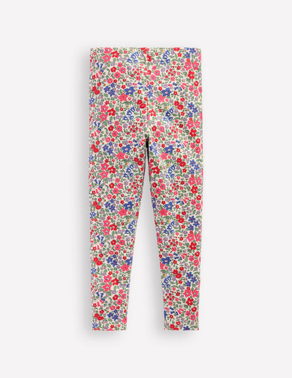 Fun Leggings-Rose Pink Flowerbed-2
