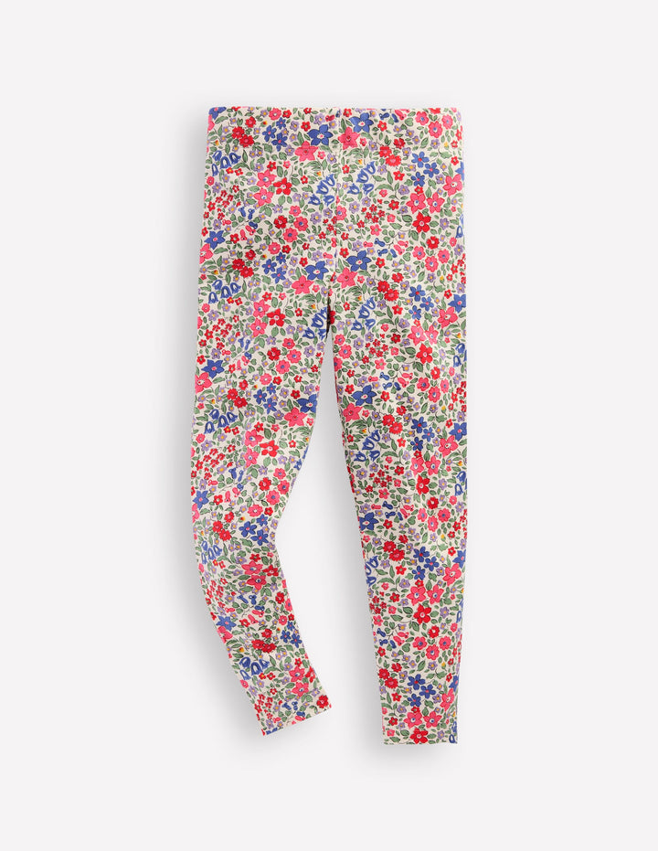 Fun Leggings-Rose Pink Flowerbed