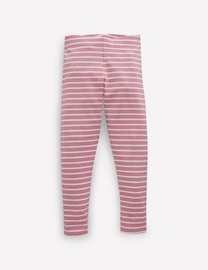 Fun Leggings-Formica Pink/Ivory Stripe-1