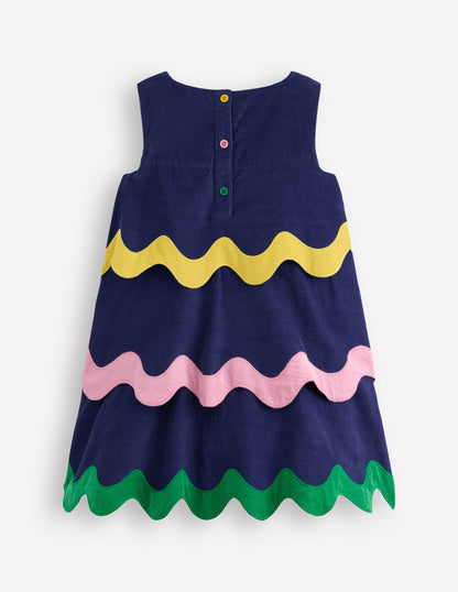 Corduroy Pencil Dress-Sapphire Blue-2