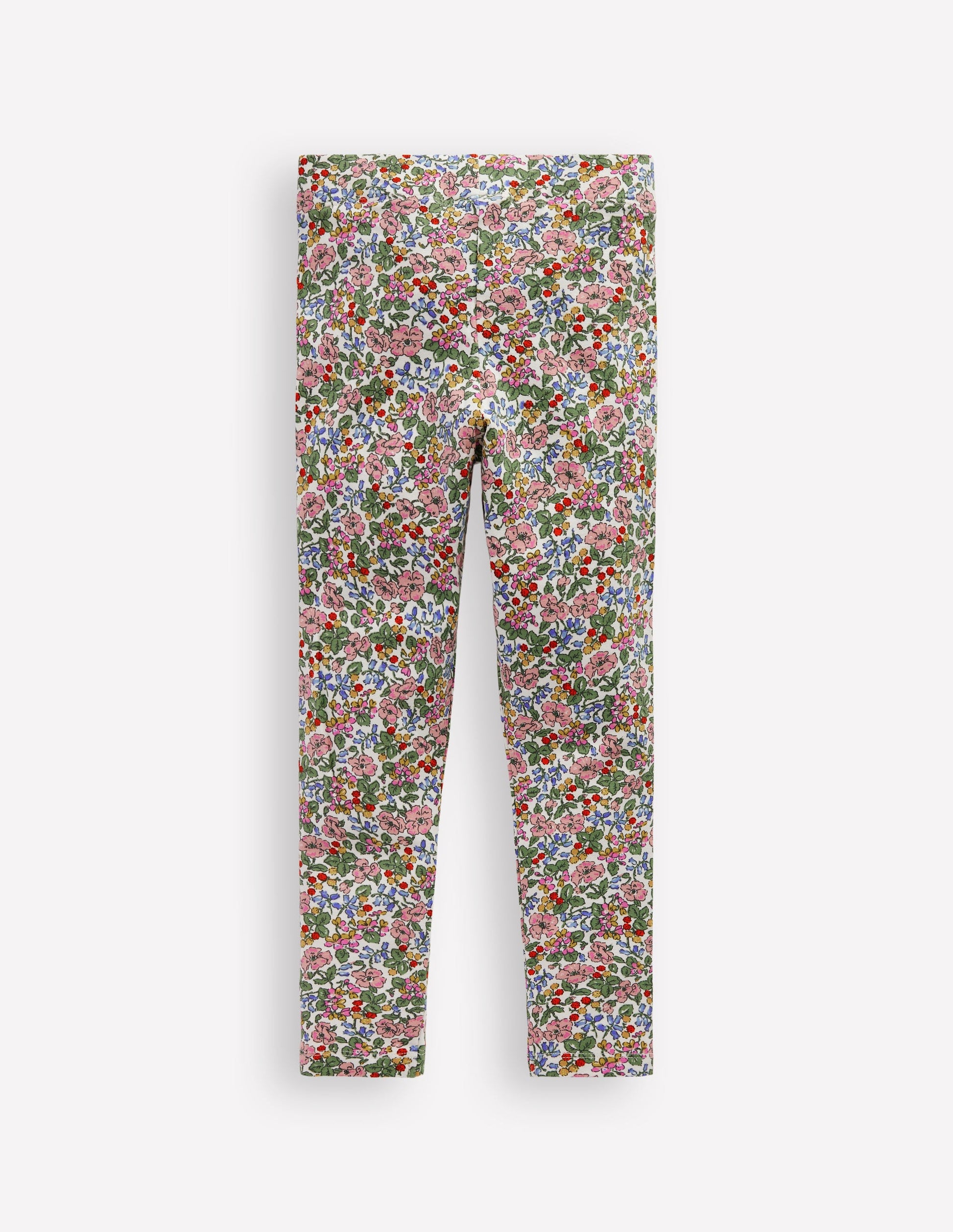 Appliqué Leggings-Soft Ivory Berry Floral-2