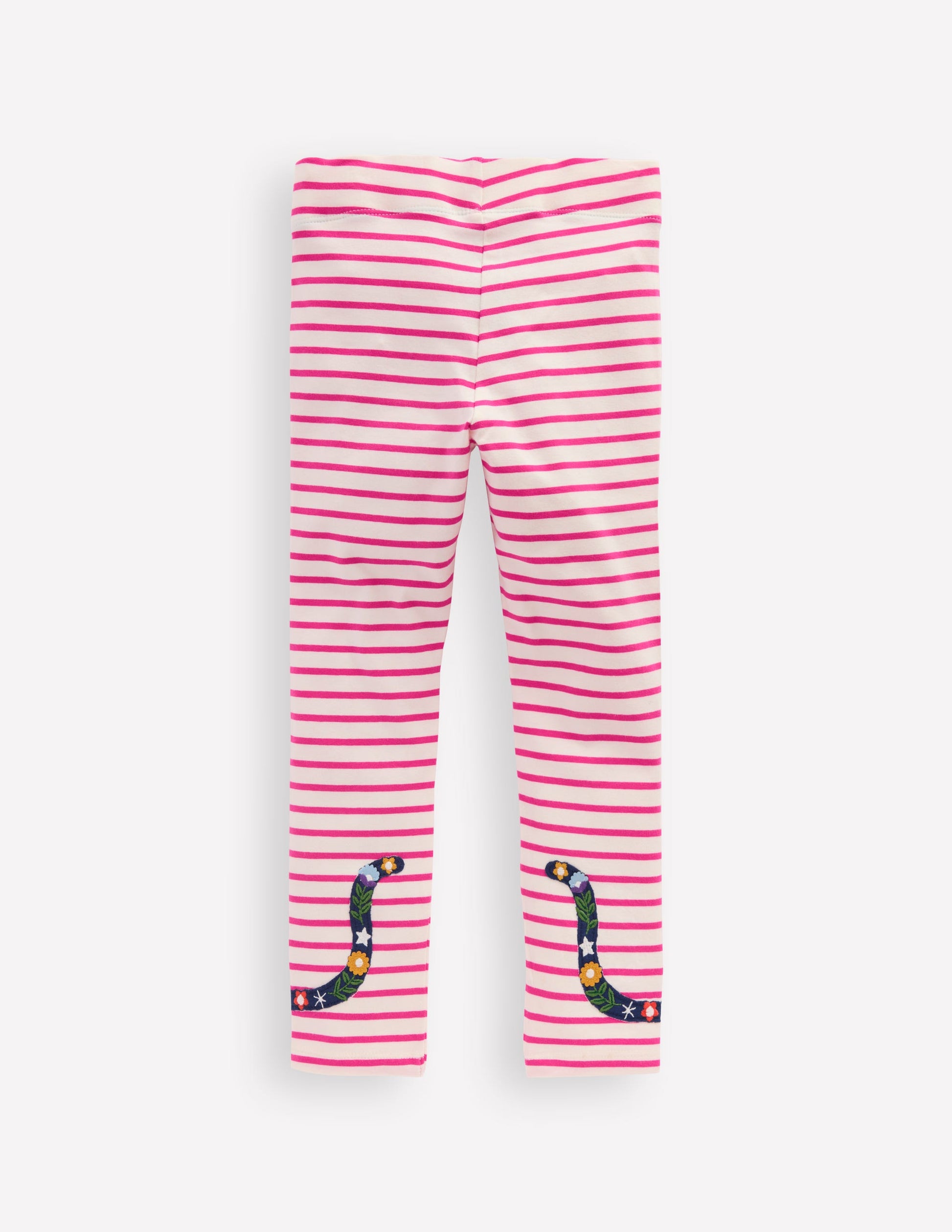 Appliqué Leggings-Soft Ivory/Raspberry Pink Cats-2