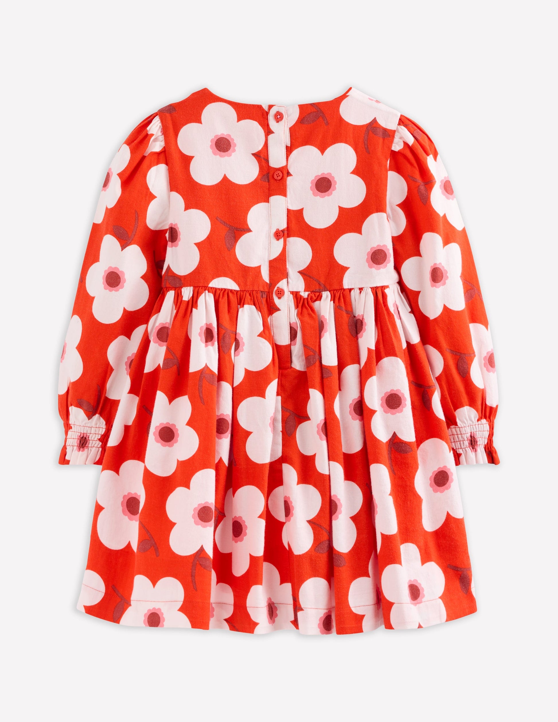 Madeline Long Sleeve Dress-Sunset Orange Giant Daisy-2