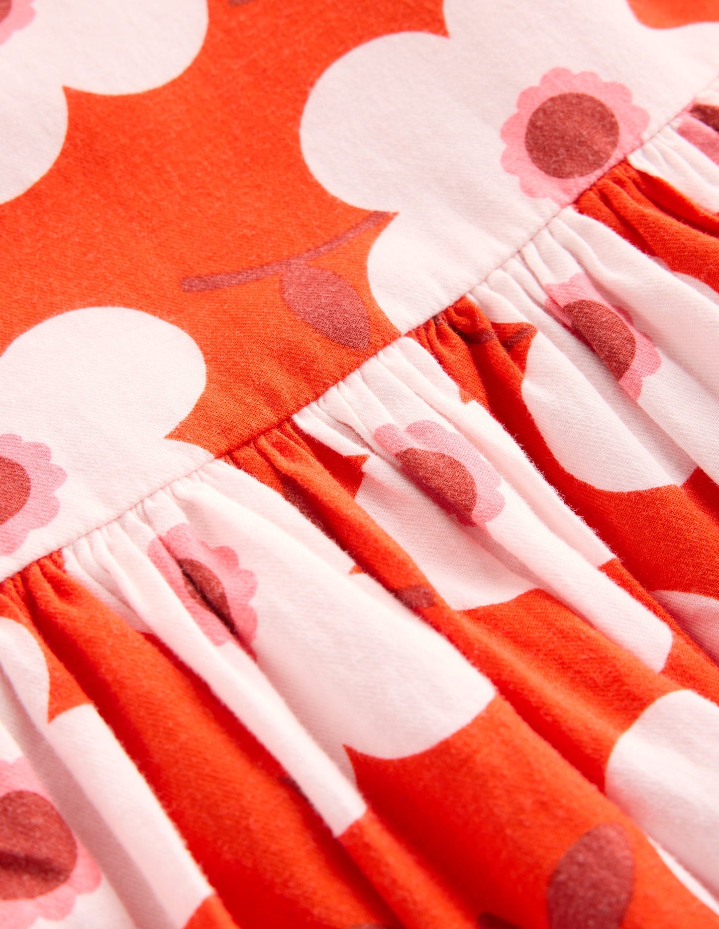 Madeline Long Sleeve Dress-Sunset Orange Giant Daisy