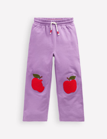 Bobbie Appliqué Joggers-Aster Purple Apples-1