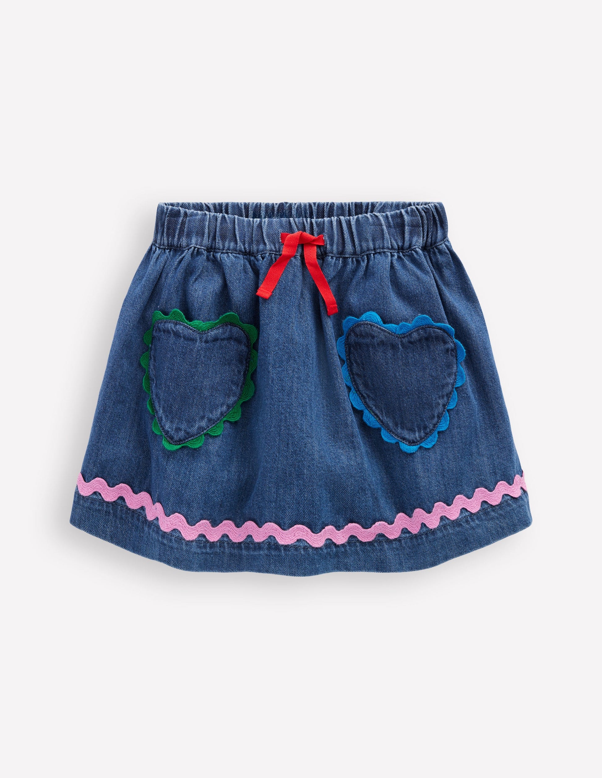 Ric Rac Skirt-Mid Vintage Denim-1
