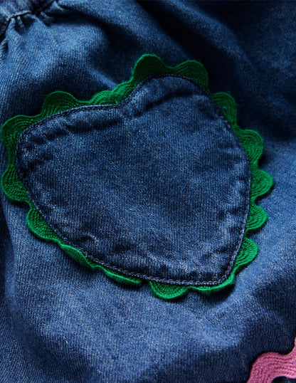 Ric Rac Skirt-Mid Vintage Denim-3