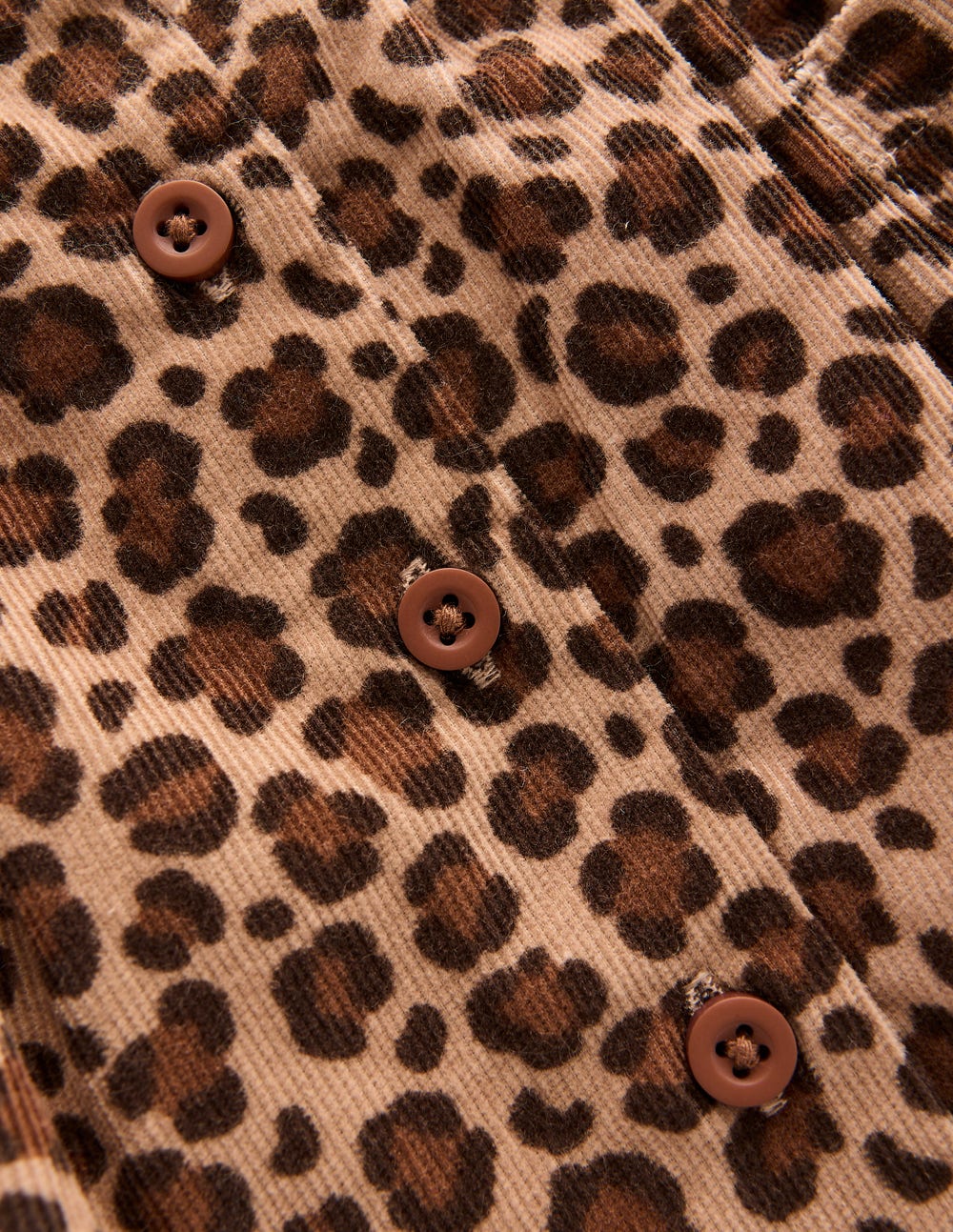 Button-through Mini Skirt-Leopard Print