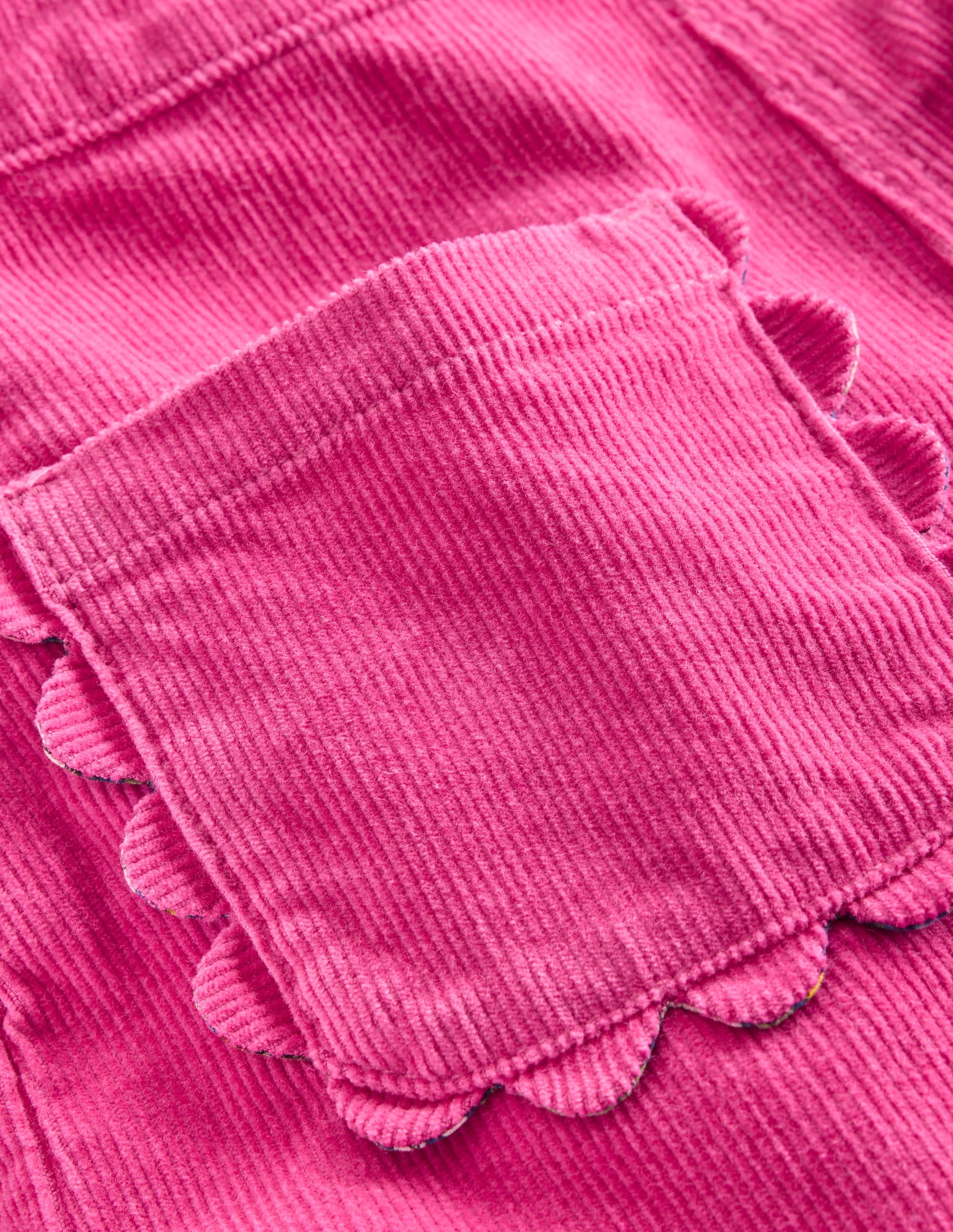 Frill Dungarees-Raspberry Pink - Image 3