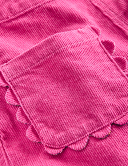 Frill Dungarees-Raspberry Pink-3