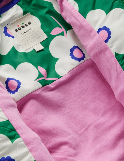 Janie Borg Mix Jacket-Rich Emerald Green Giant Daisy-5