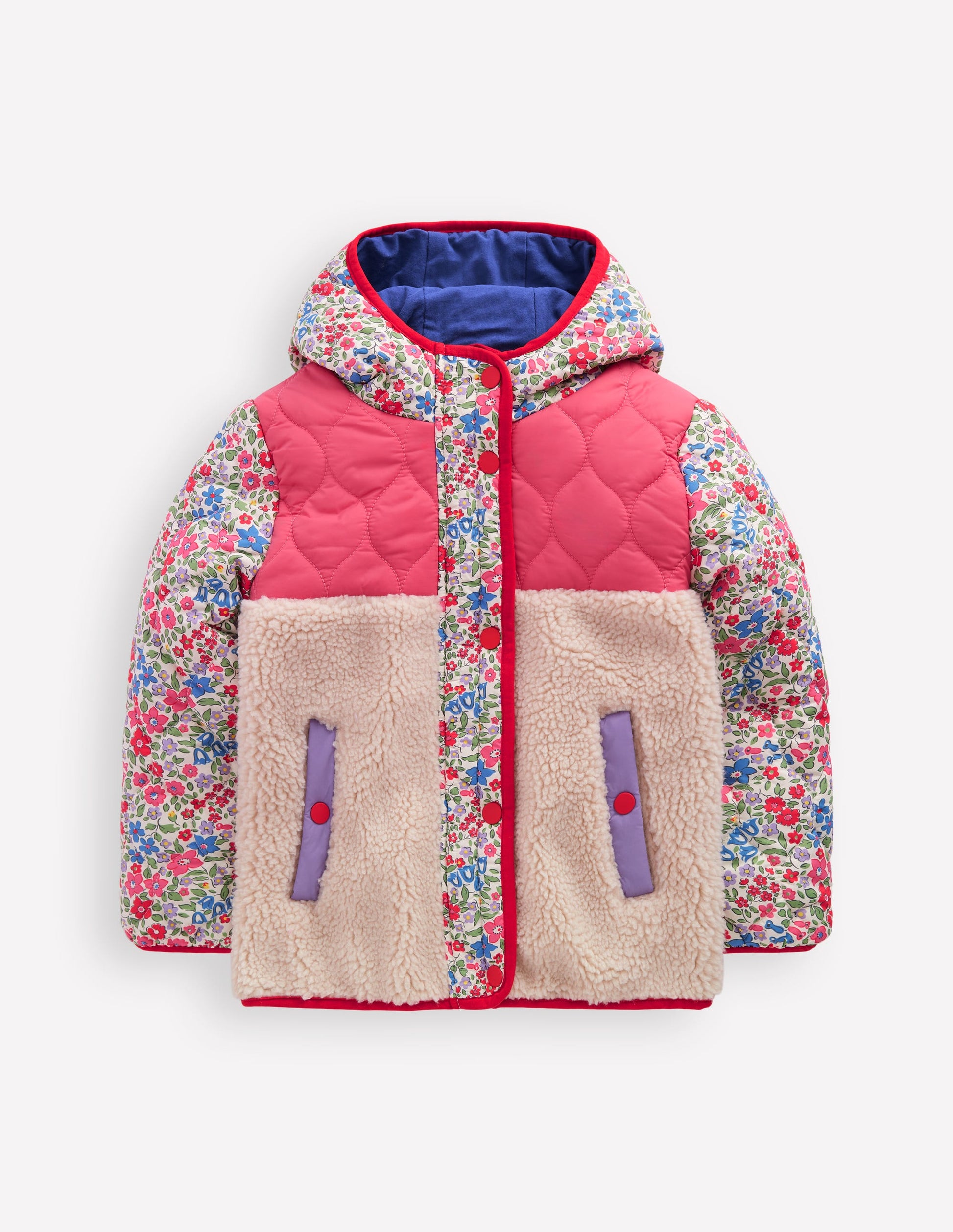 Janie Borg Mix Jacket-Rose Pink Flowerbed-1