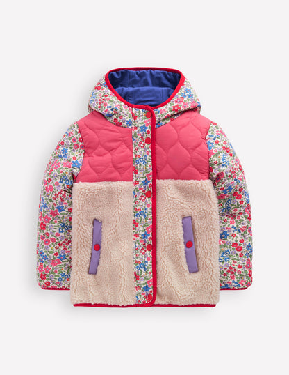 Janie Borg Mix Jacket-Rose Pink Flowerbed-1