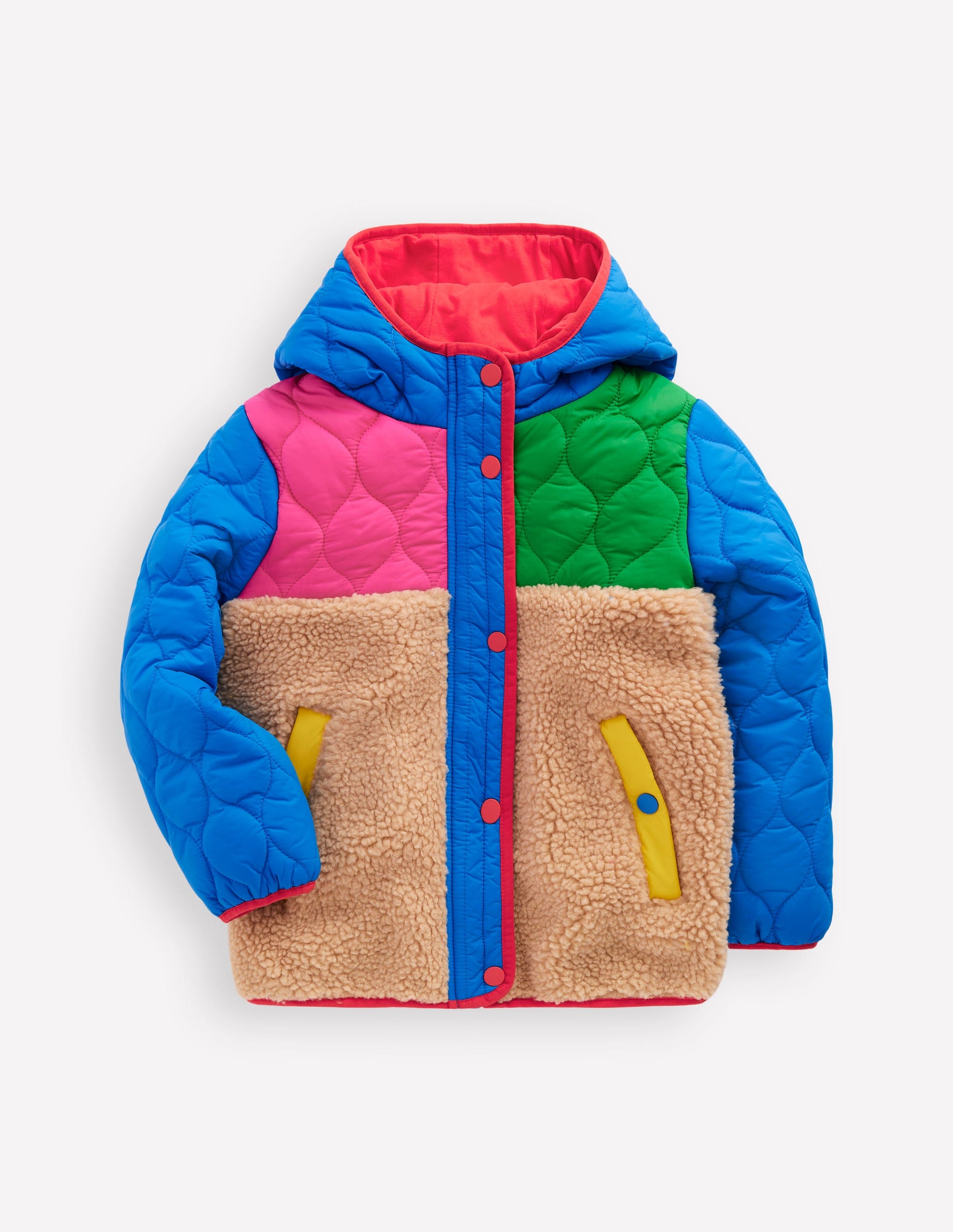 Janie Borg Mix Jacket-Multi Colourblock Boden UK - Main Image