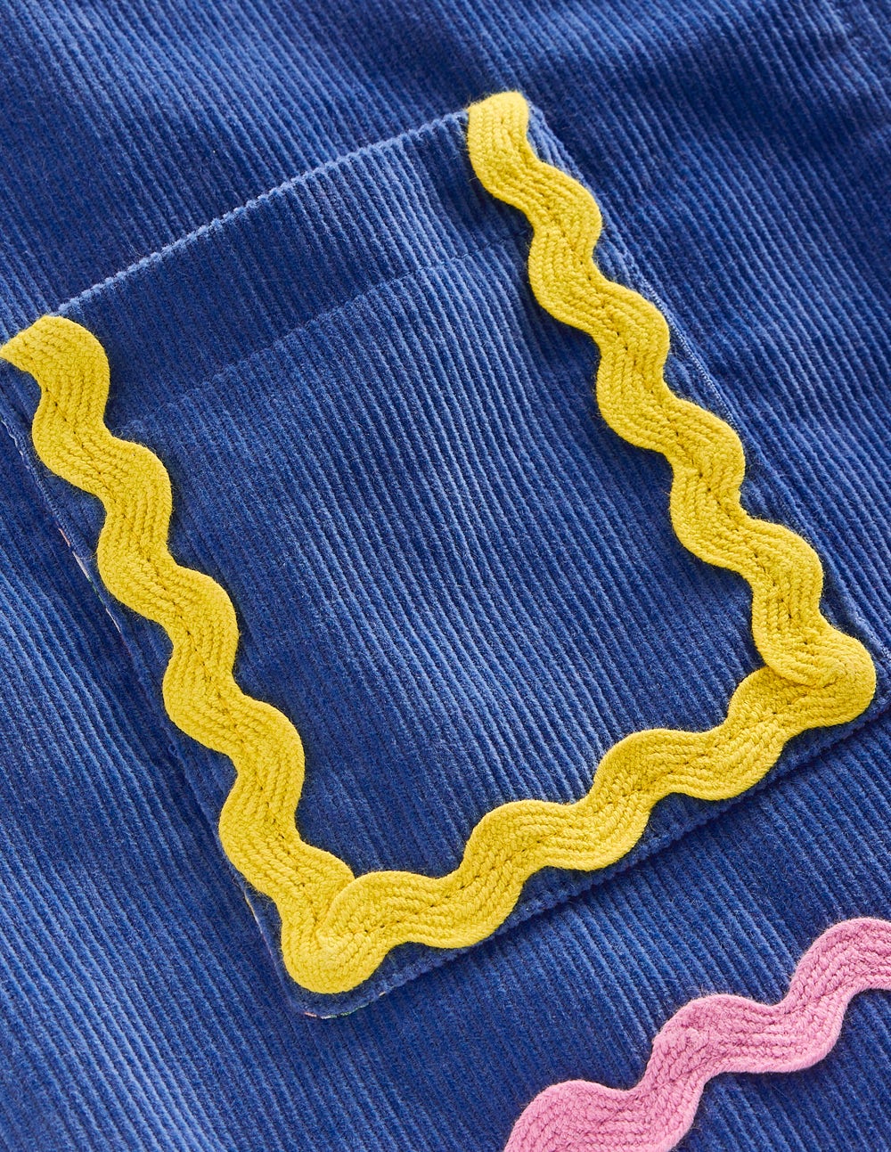 Saffy Cord Pinafore Dress-Bluejay