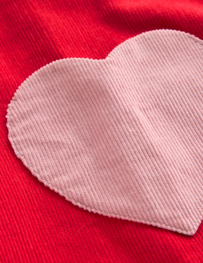 Saffy Cord Pinafore Dress-Poppy Red-3