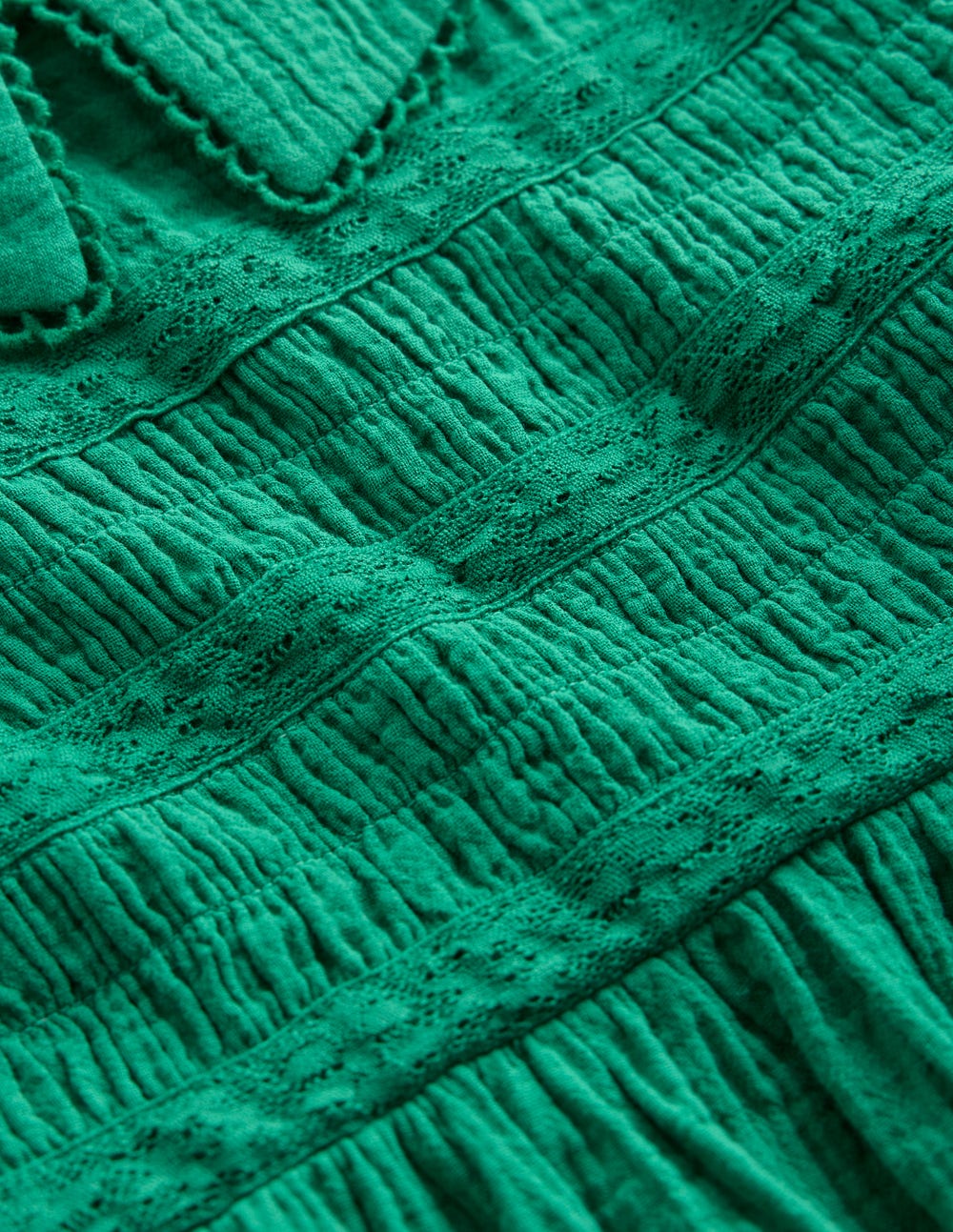 Double Cloth Collared Dress-Shady Green-3