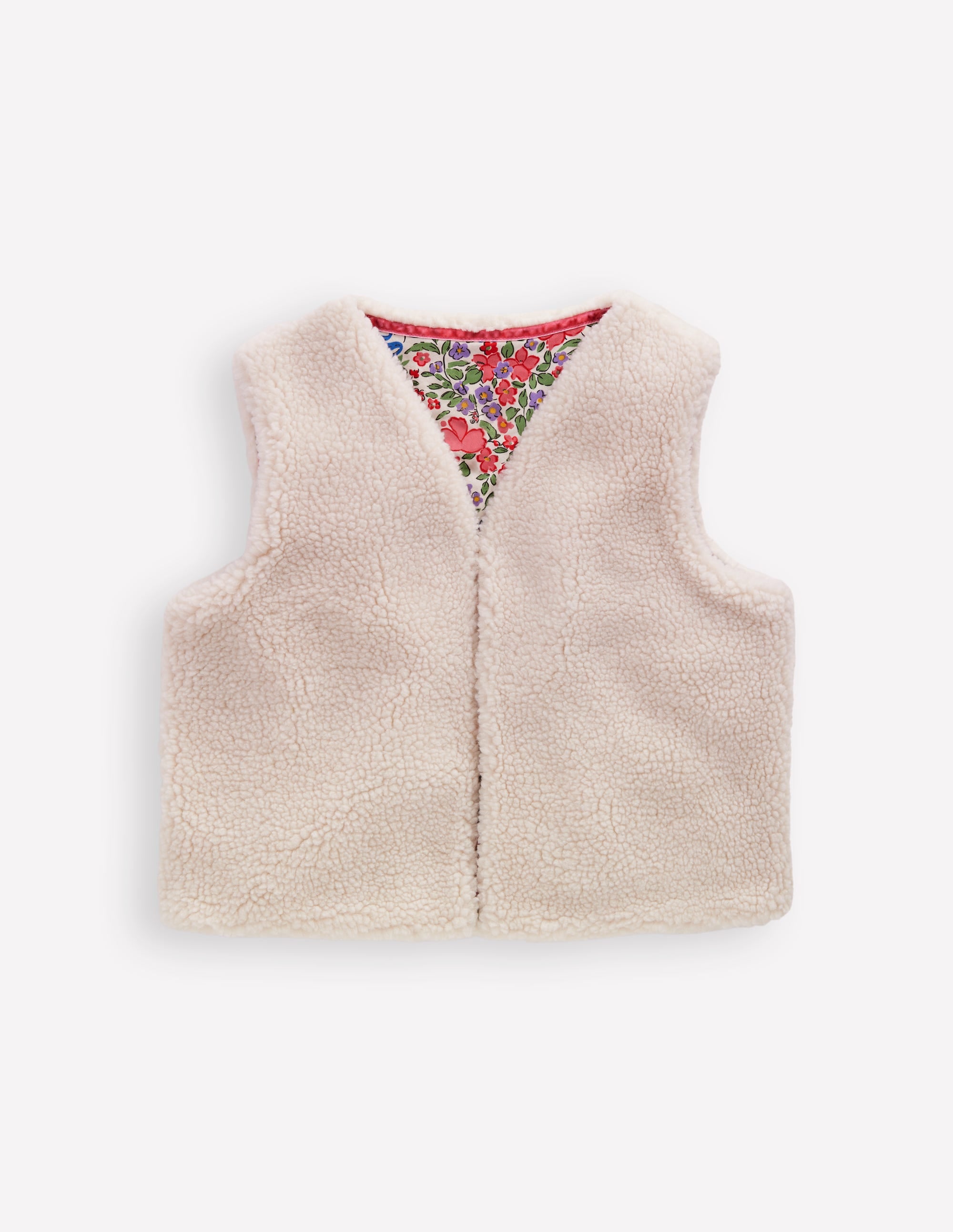 Relaxed Borg Gilet-Ecru - Image 1