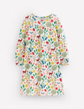 Printed Long Sleeve Nightie-Soft Ivory Woodland Walk