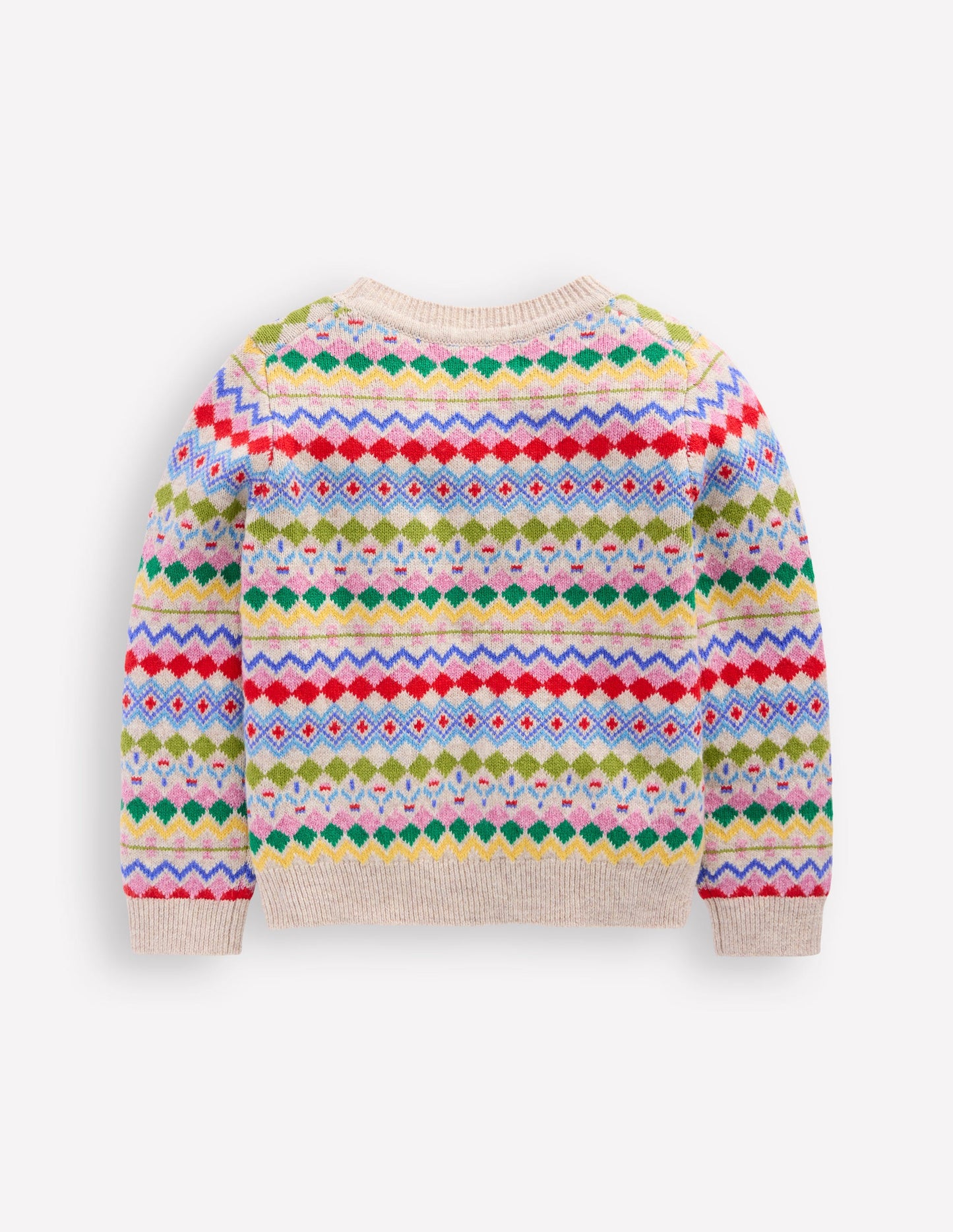 Eleanor Fair Isle Jumper-Oatmeal Melange Fair Isle