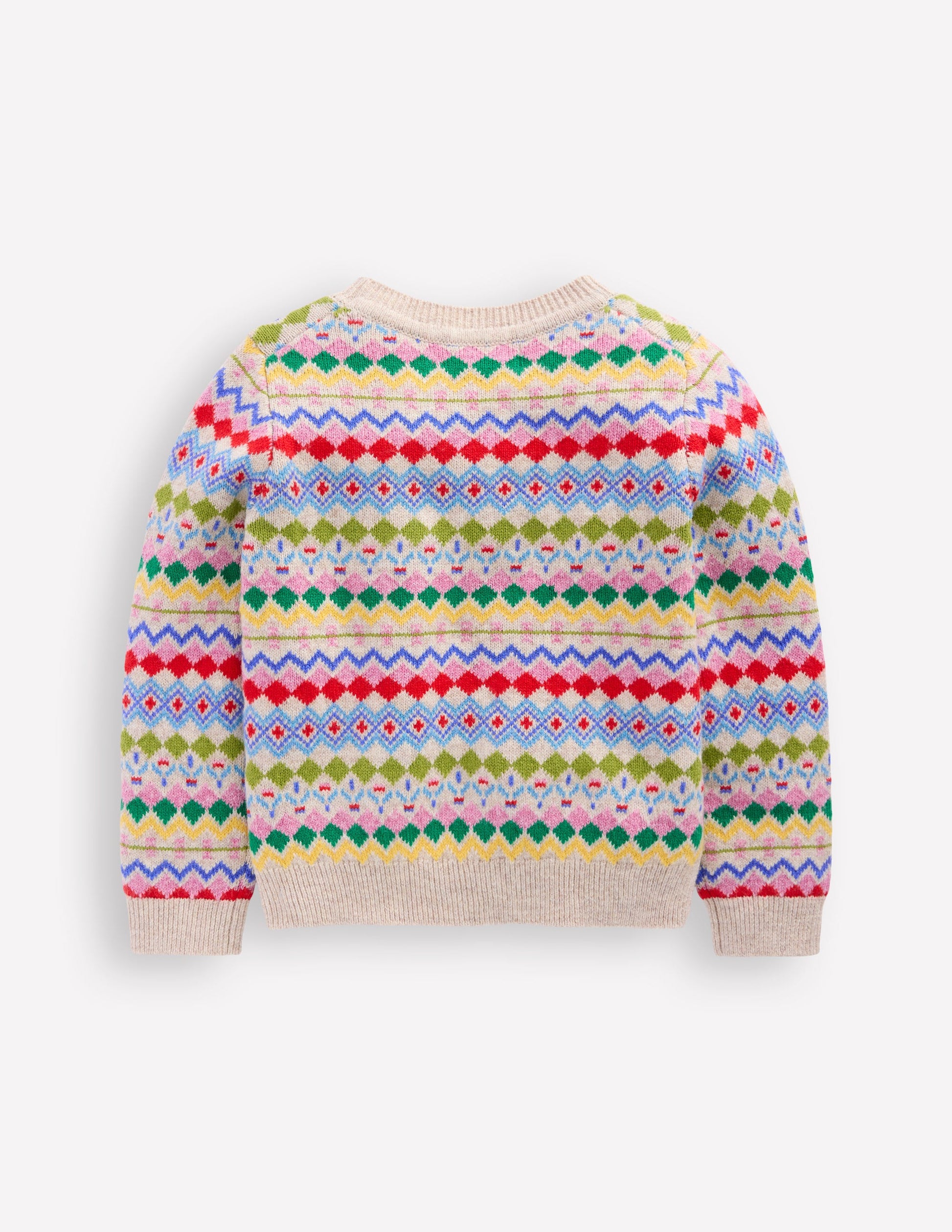 Eleanor Fair Isle Jumper-Oatmeal Melange Fair Isle-2