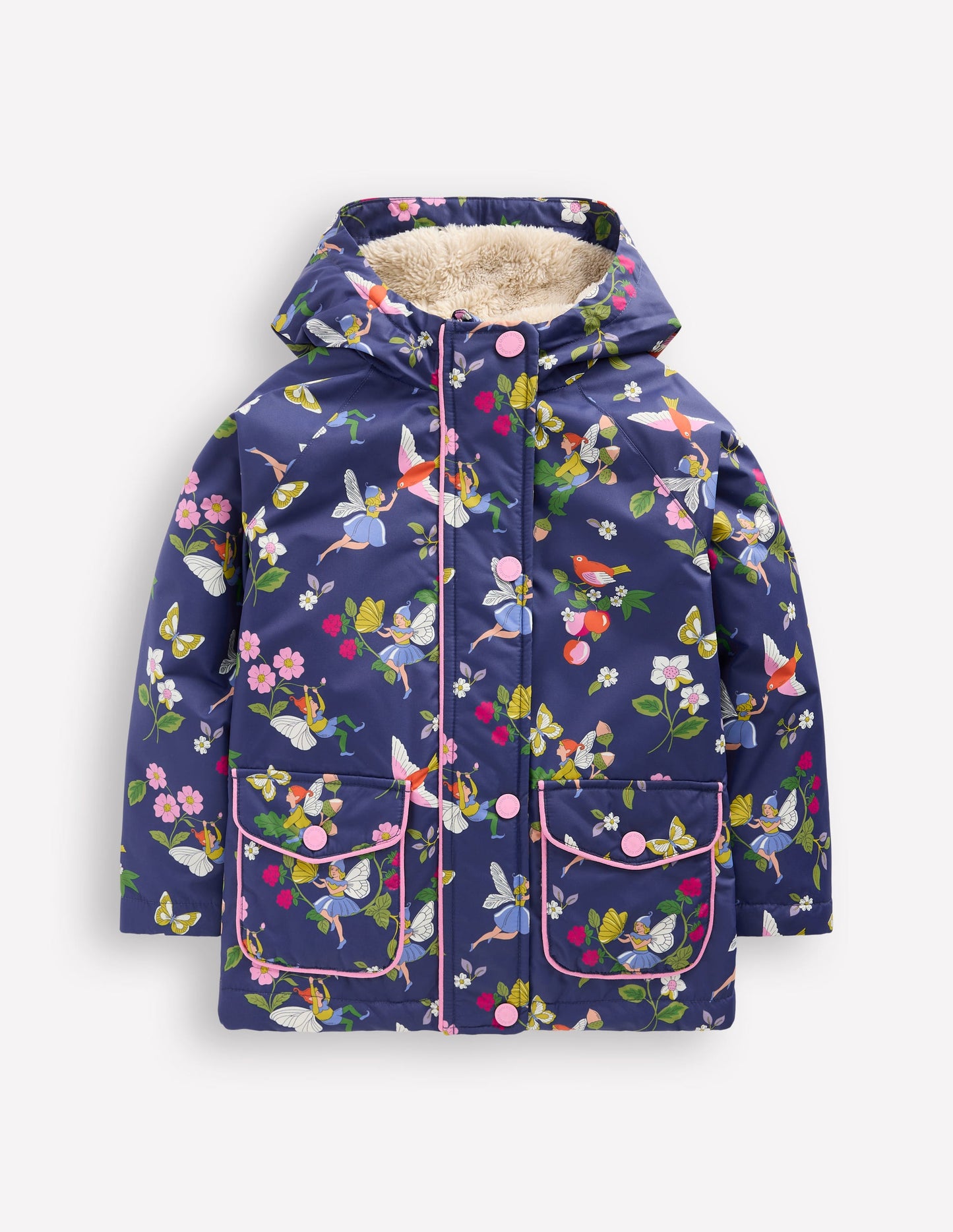 Sherpa Lined Anorak-Starboard Blue Fairies