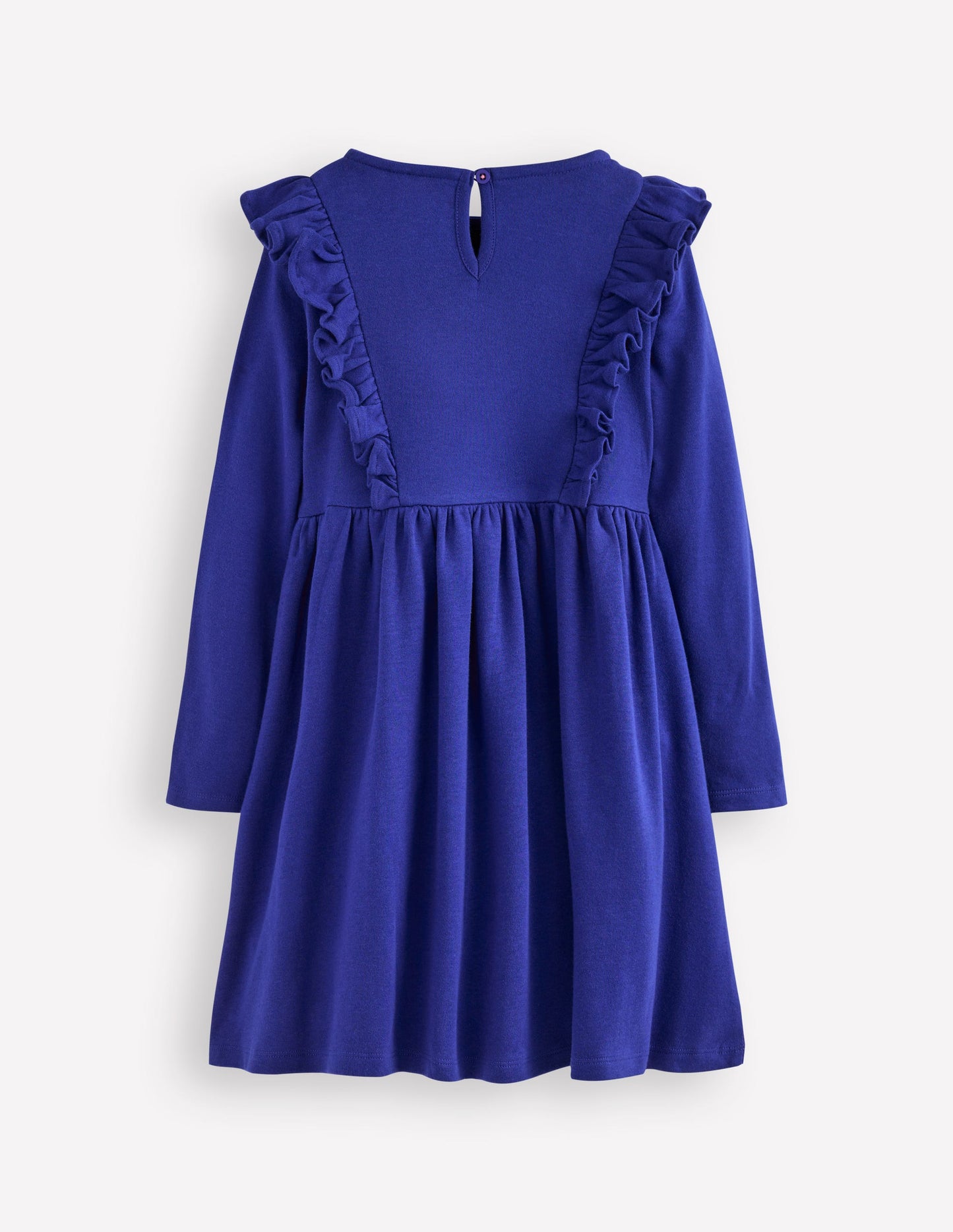 Embroidered Bodice Dress-Sapphire Blue