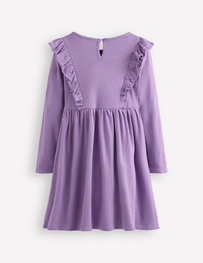 Embroidered Bodice Dress-Grape Lilac-2