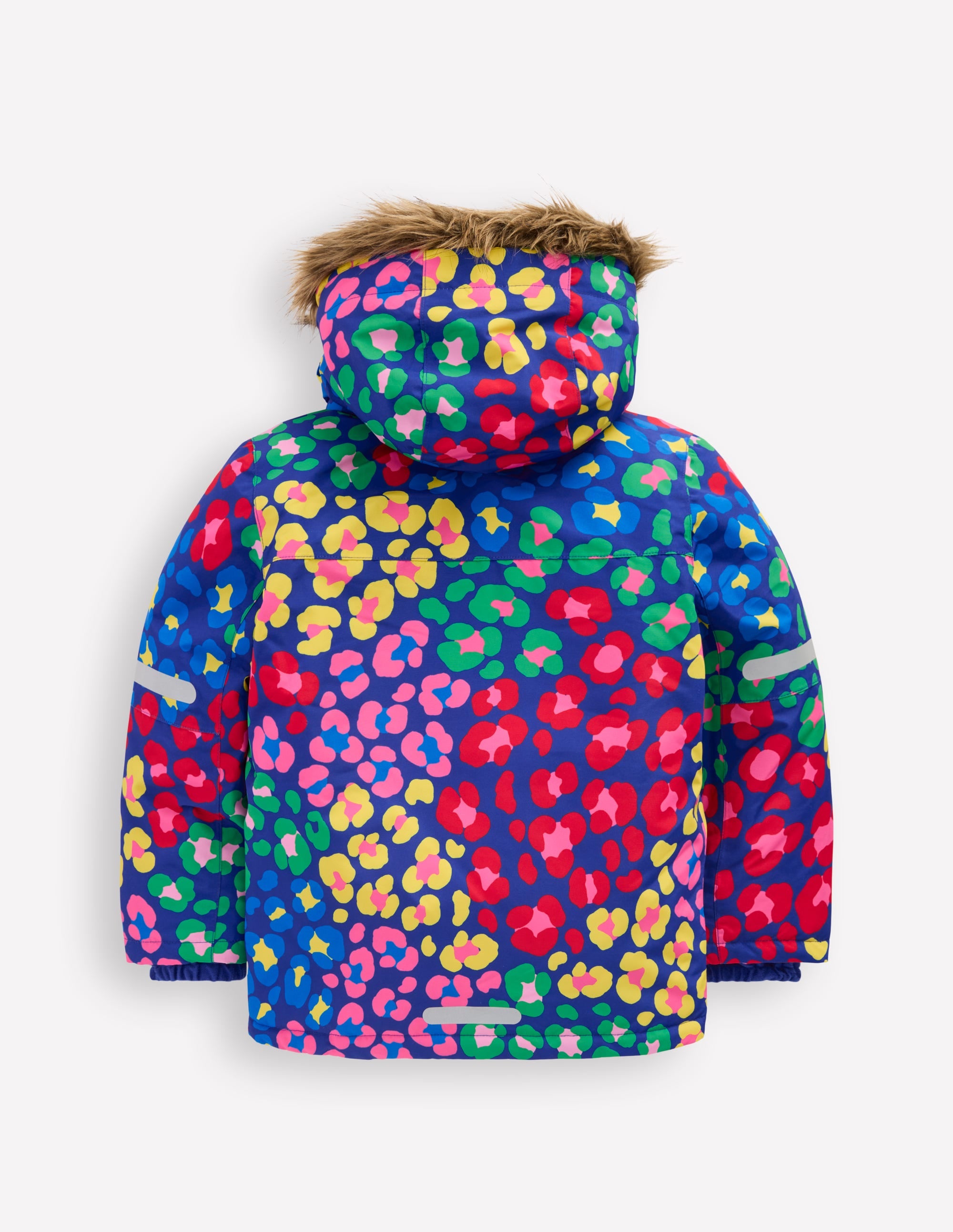 All-weather Waterproof Coat-Multi Rainbow Leopard - Image 2