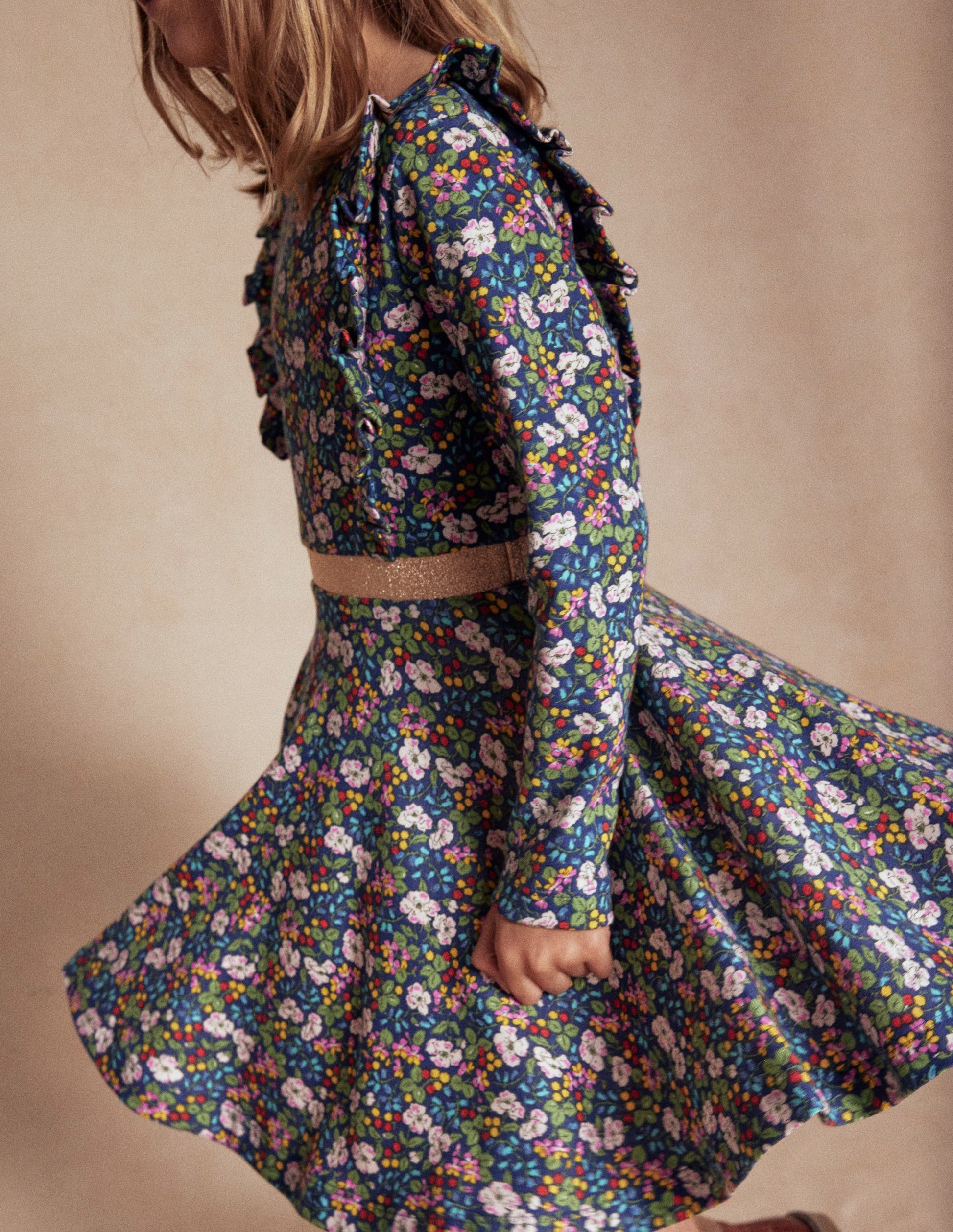 Cora Twirly Jersey Dress-Starboard Blue Berry Floral-4