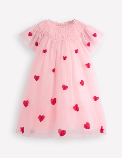 Tiered Tulle Dress-Chalk Pink Hearts-1