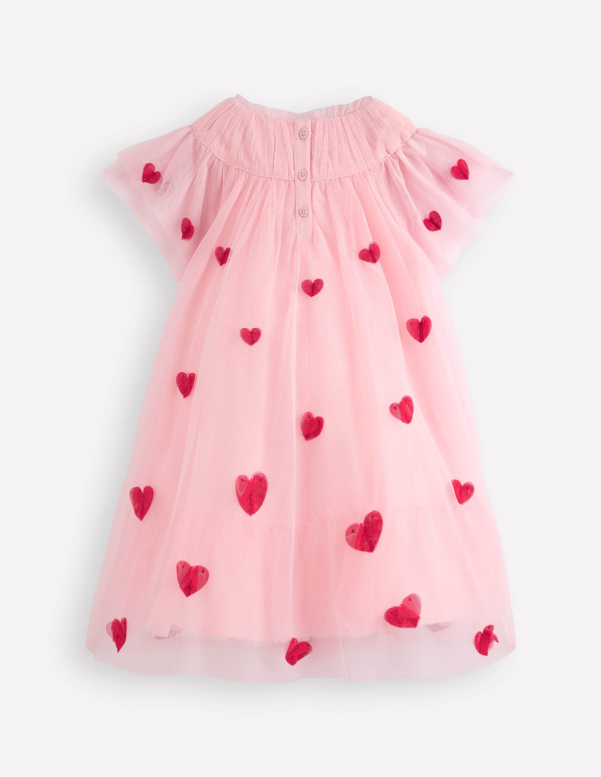 Tiered Tulle Dress-Chalk Pink Hearts-2