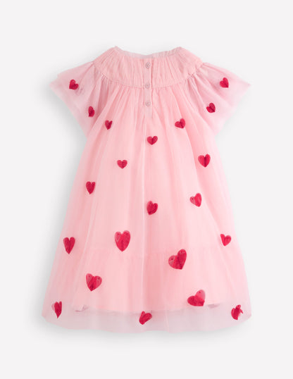 Tiered Tulle Dress-Chalk Pink Hearts-2