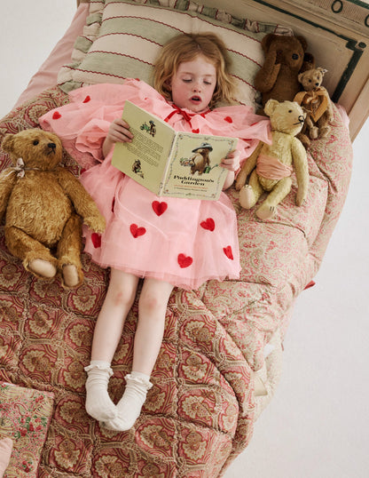 Tiered Tulle Dress-Chalk Pink Hearts-4