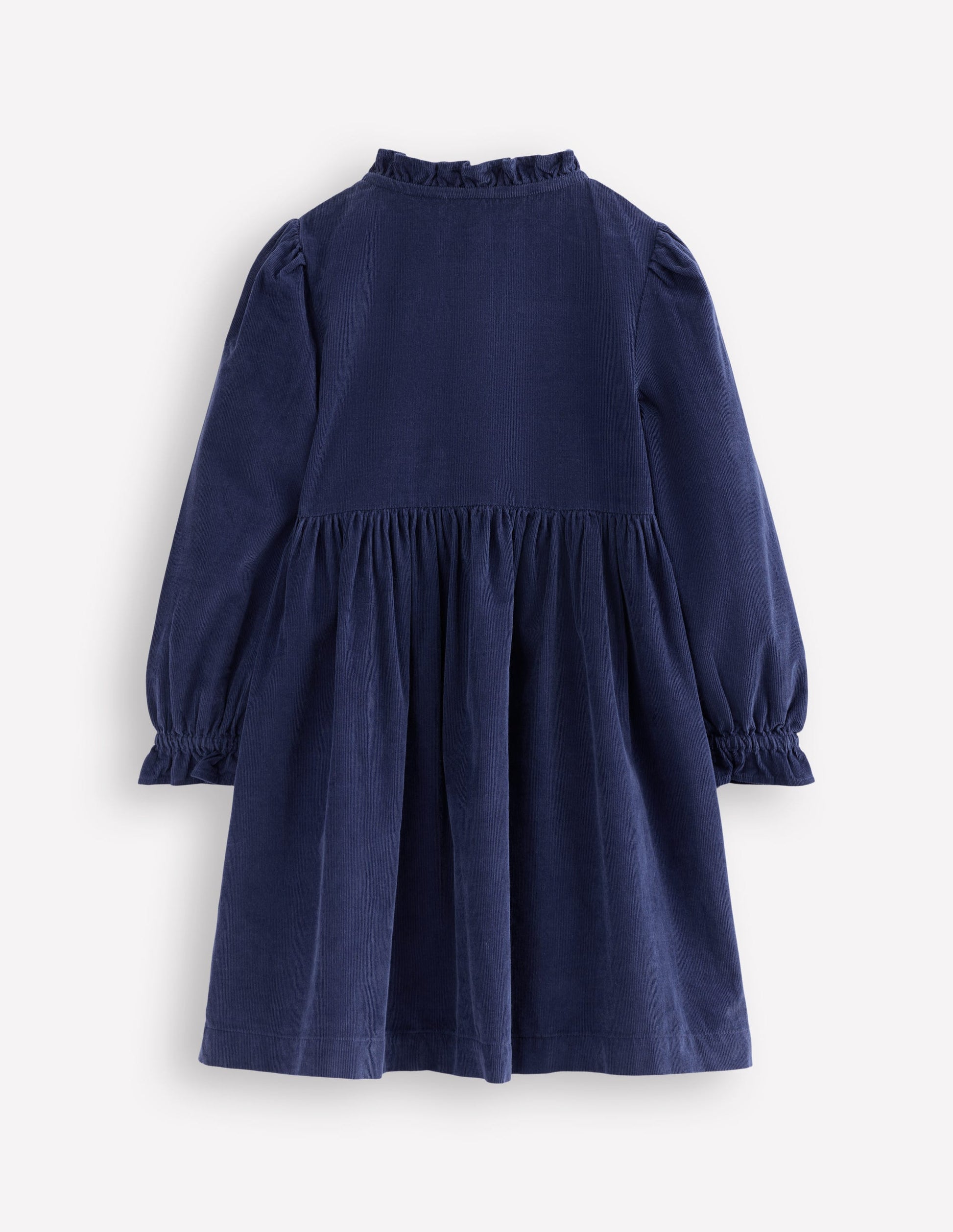 Suki Long Sleeve Smocked Dress-College Navy-2