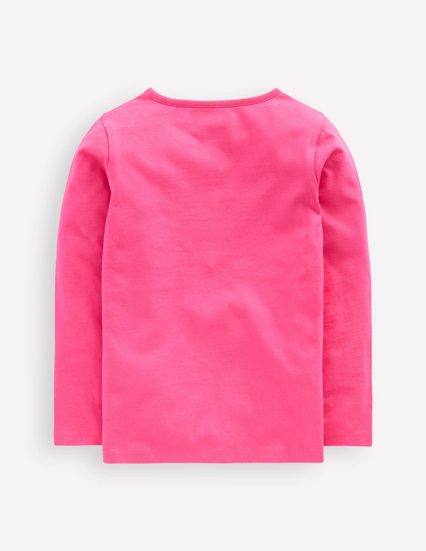 Long Sleeve Appliqué T-shirt-Sorbet Pink Cat