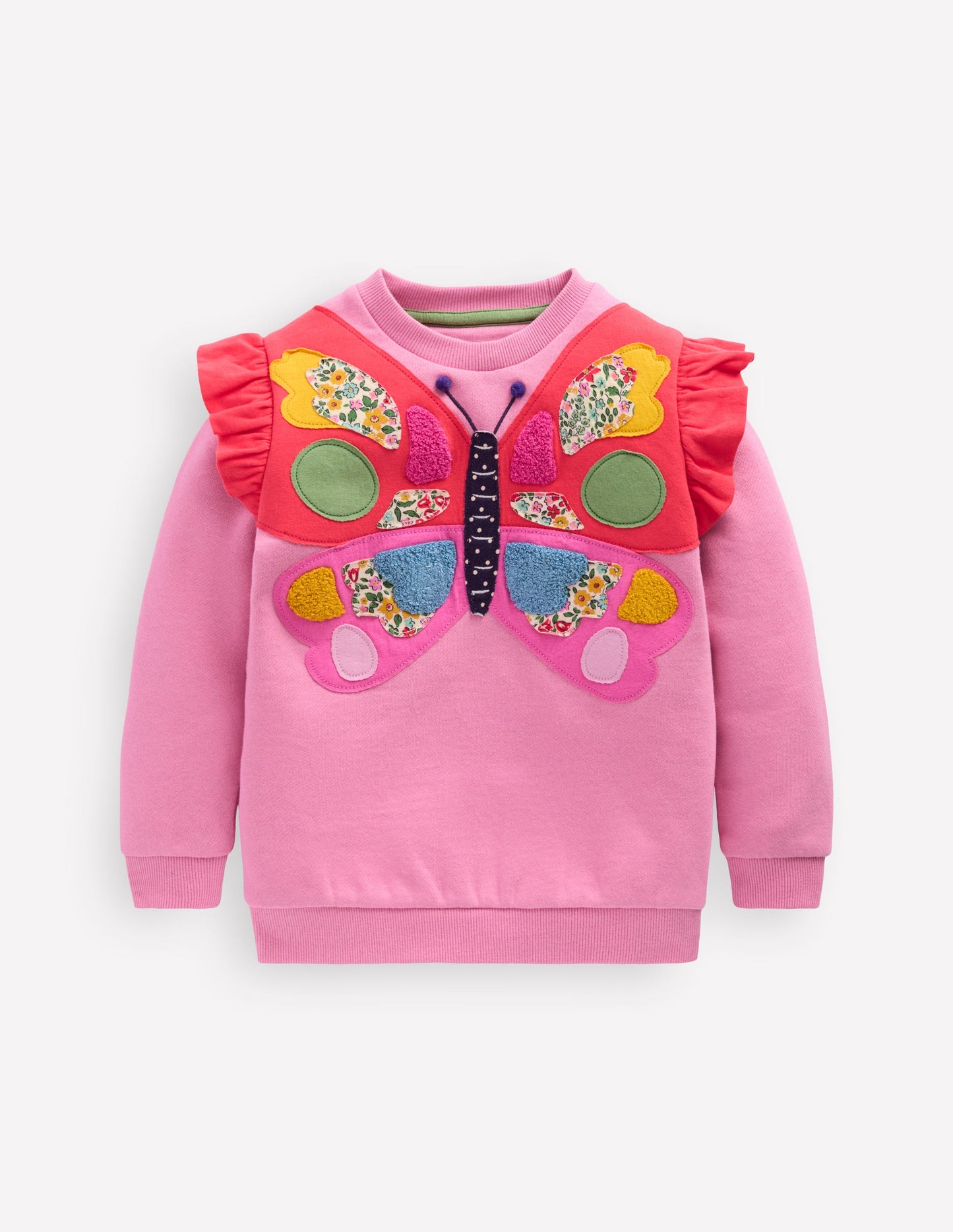 Applique Sweatshirt-Formica Pink Butterfly