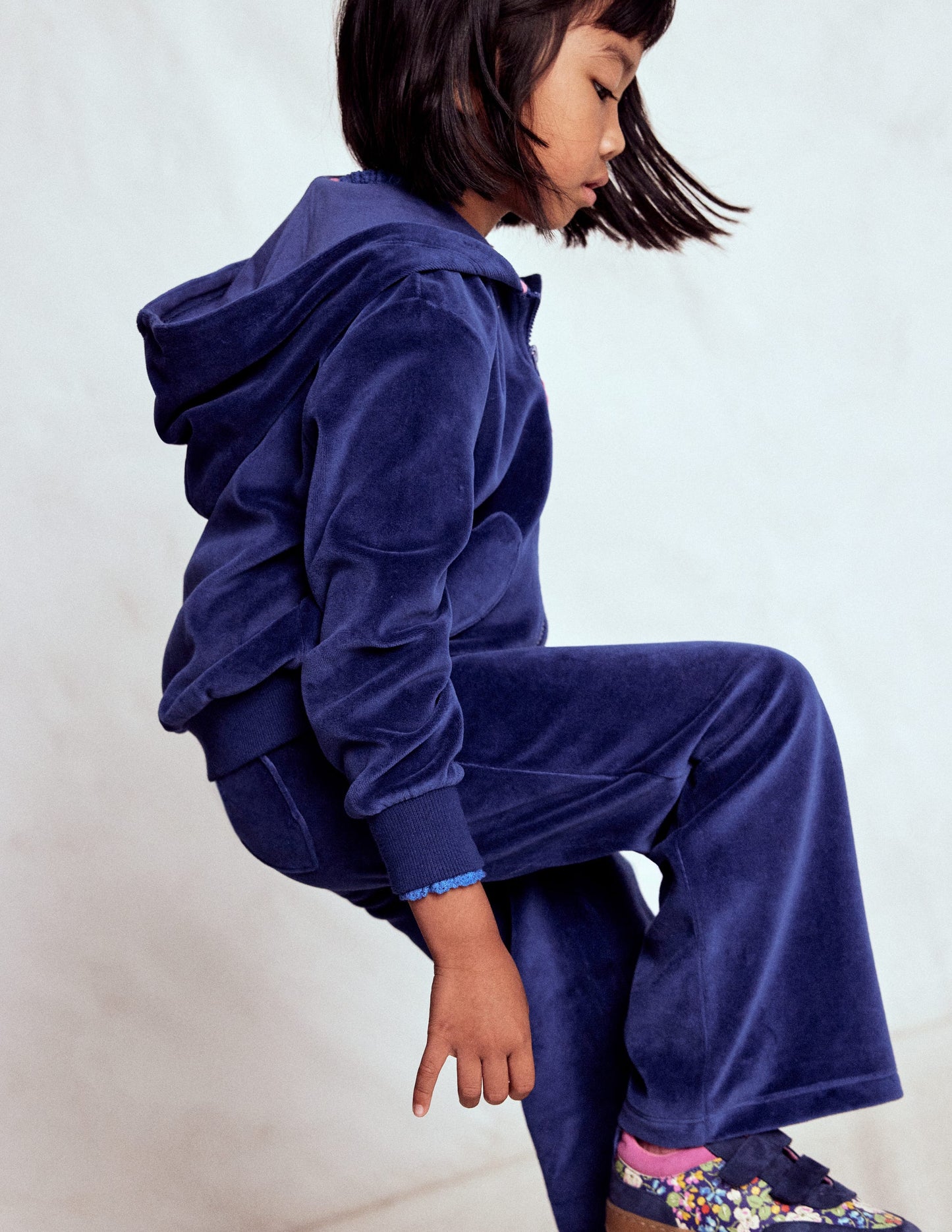 Velour Hoodie-Starboard Blue