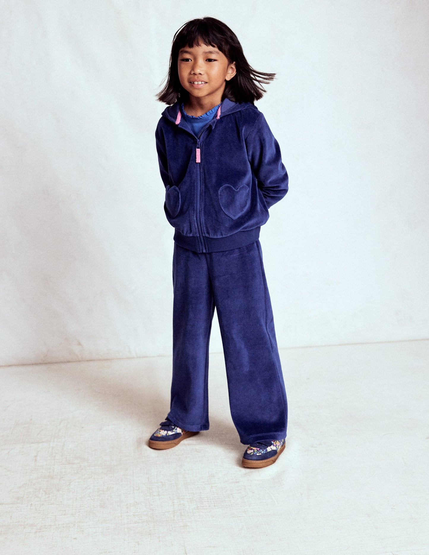 Velour Hoodie-Starboard Blue