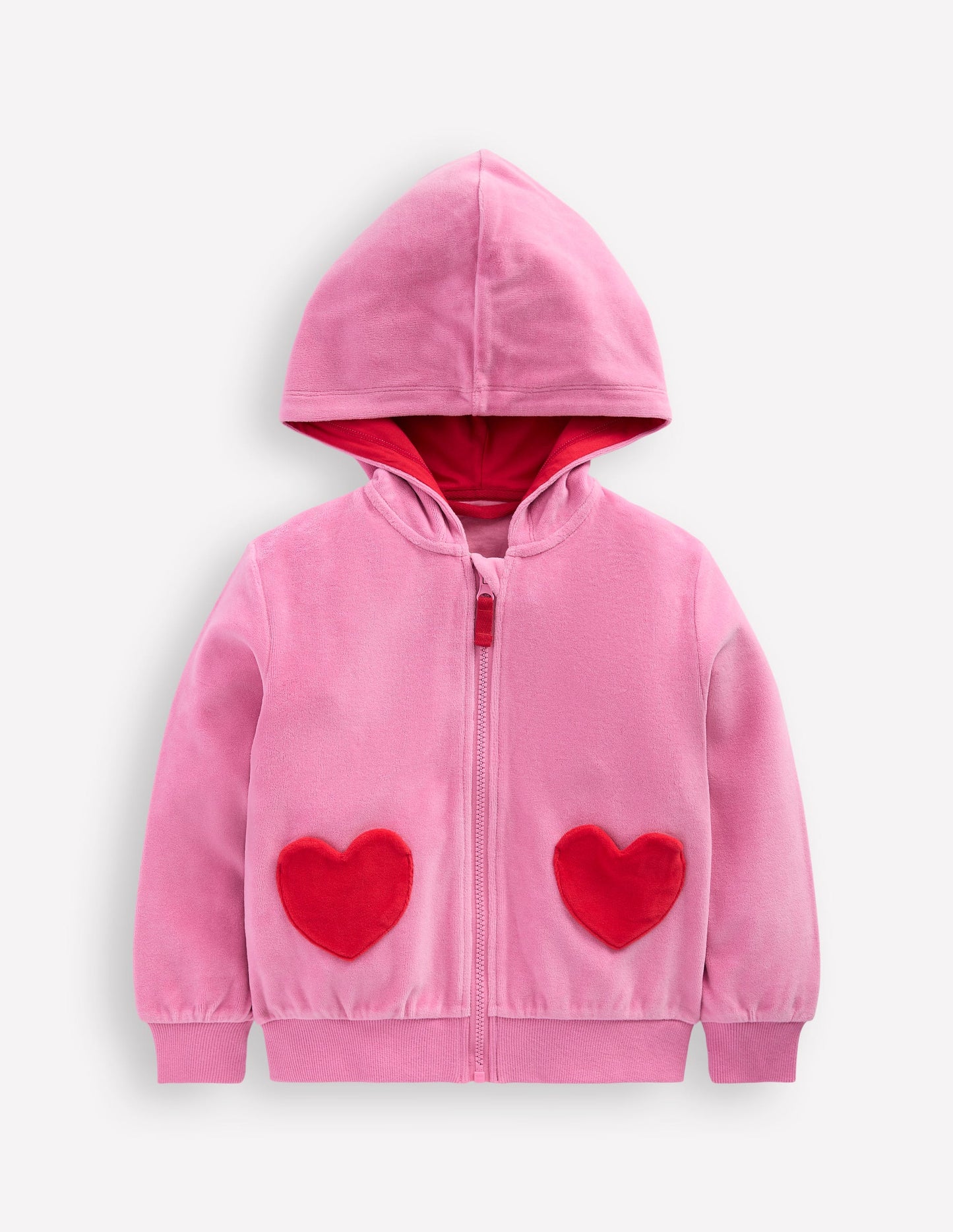 Velour Hoodie-Formica Pink