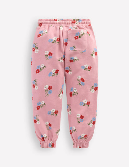 Fun Printed Jogger-Vintage Pink Posy-2