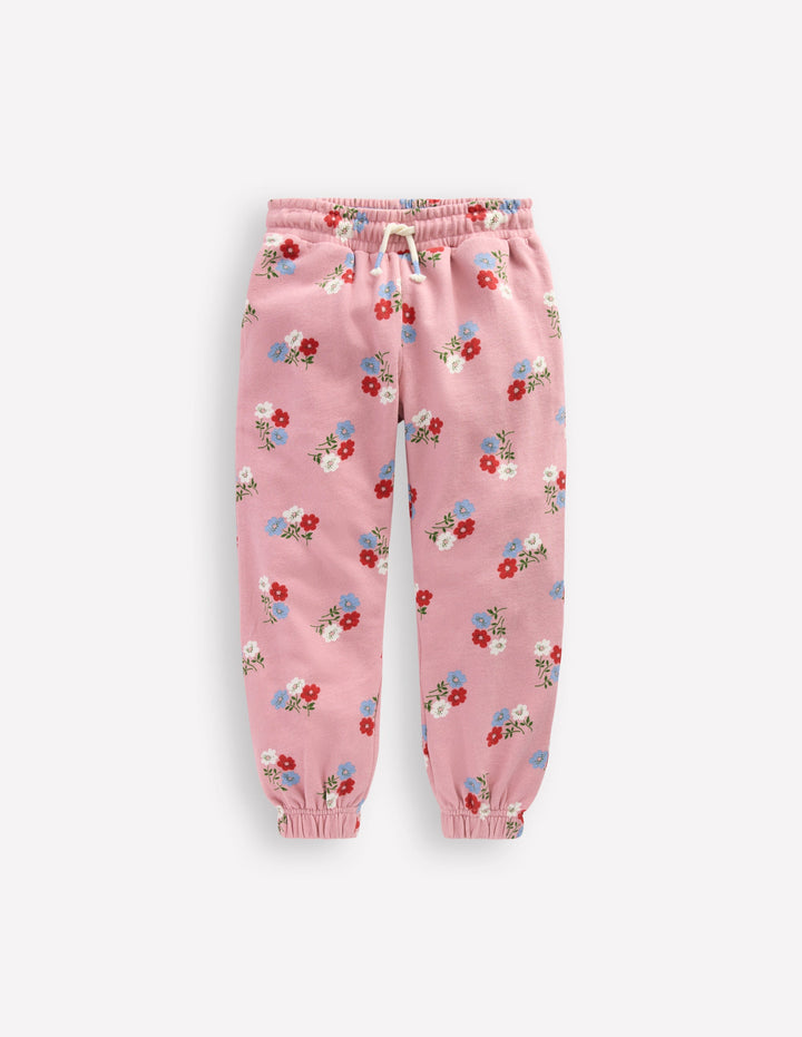 Fun Printed Jogger-Vintage Pink Posy