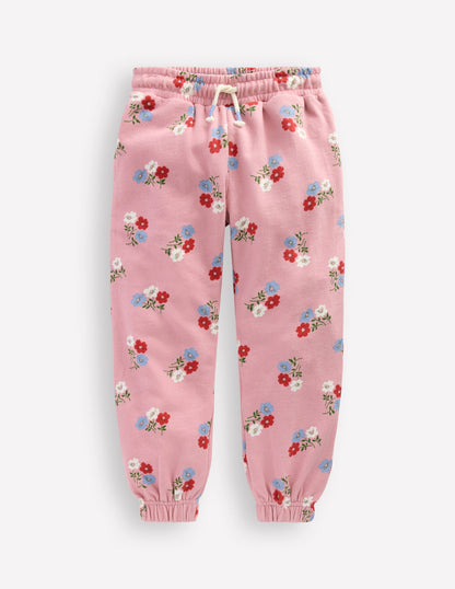 Fun Printed Jogger-Vintage Pink Posy-1