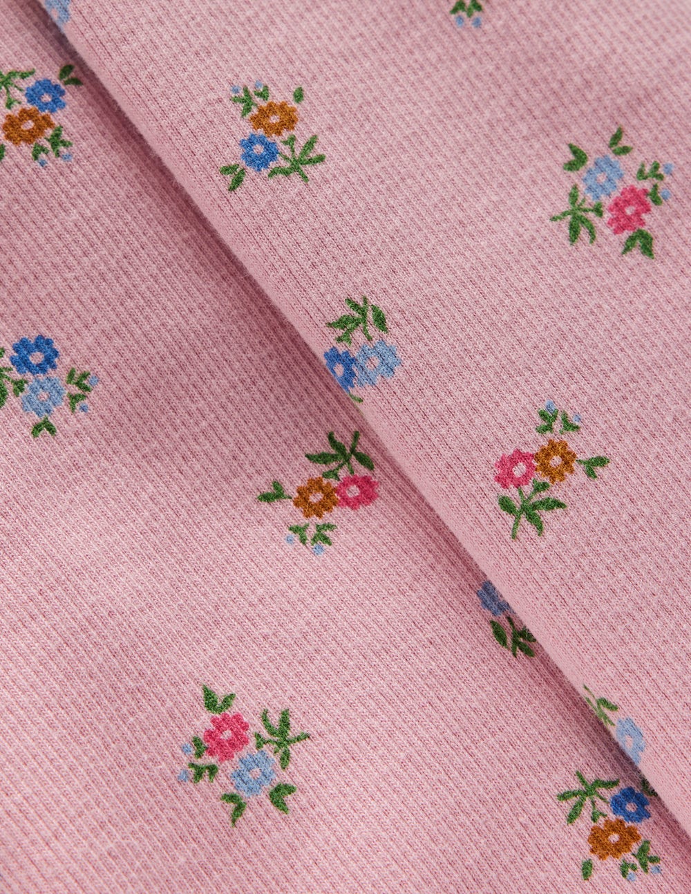 Ribbed Flare Leggings-Vintage Pink Spaced Ditsy - Image 3