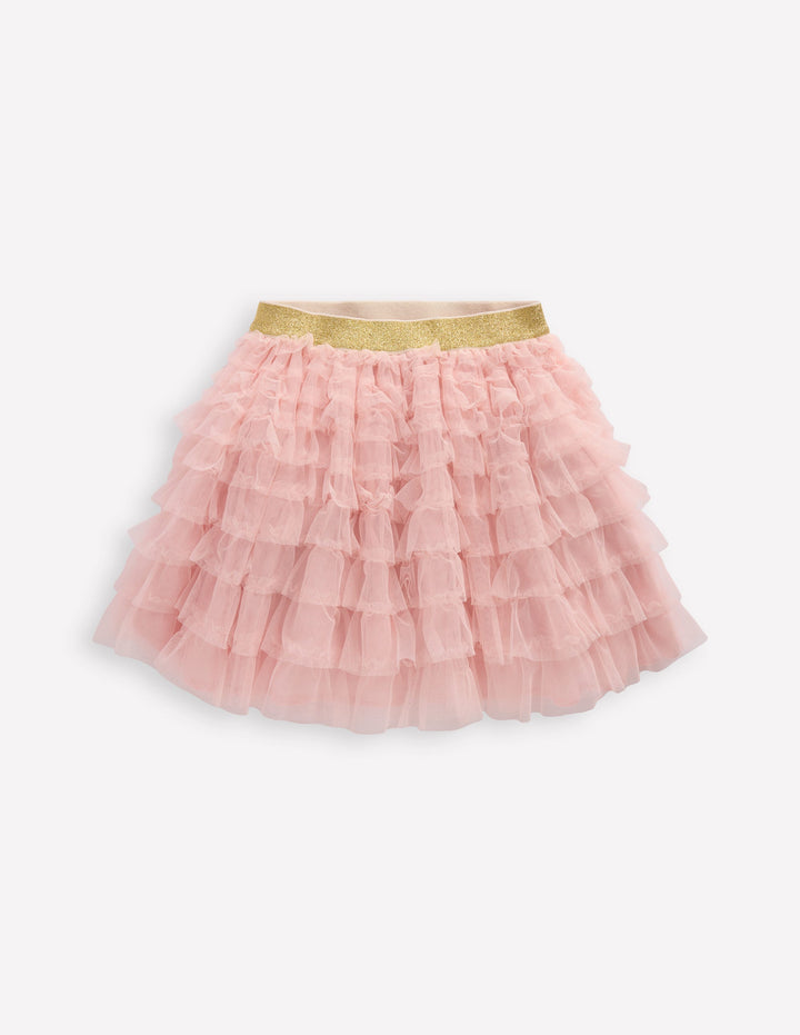 Tiered Tulle Skirt-Chalk Pink