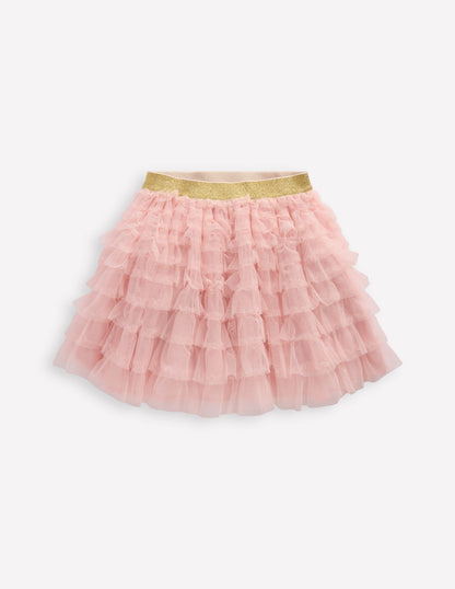 Tiered Tulle Skirt-Chalk Pink-1