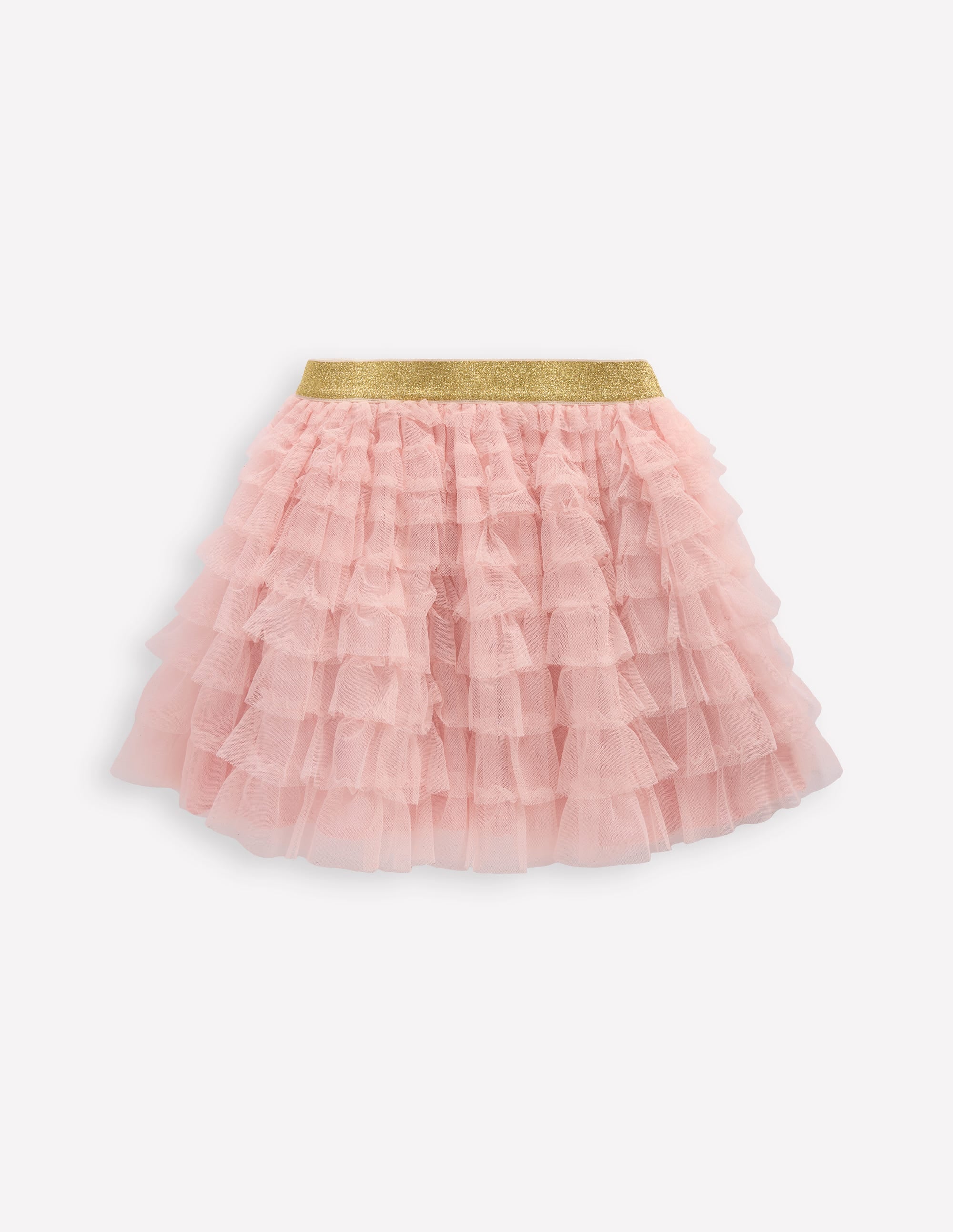 Tiered Tulle Skirt-Chalk Pink - Image 2